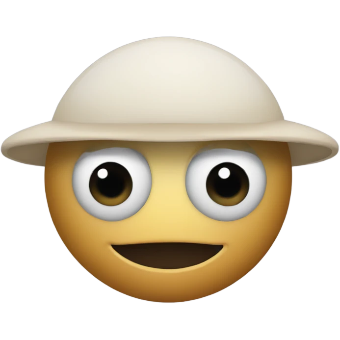 Saturn with Eyes and a mouth emoji