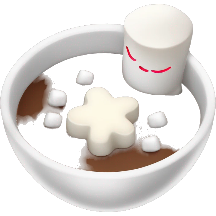 Hot chocolate with marshmallows emoji