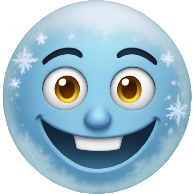 frozen moon face emoji