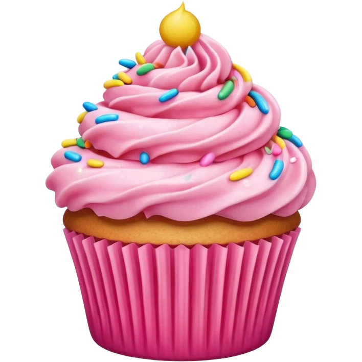 Cupcake with pink icing emoji