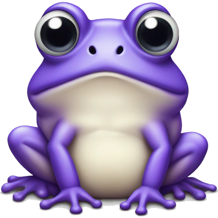 Purple frog with eye lashes emoji