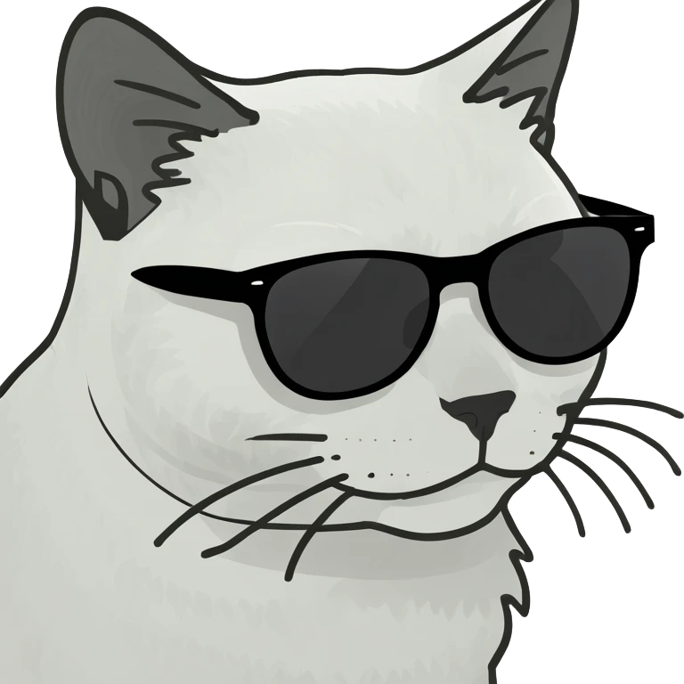 Cat with sunglasses emoji