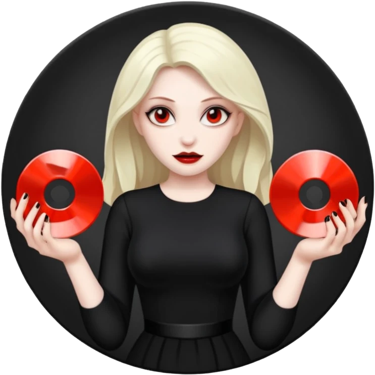 A hellish woman mentioning disks  emoji