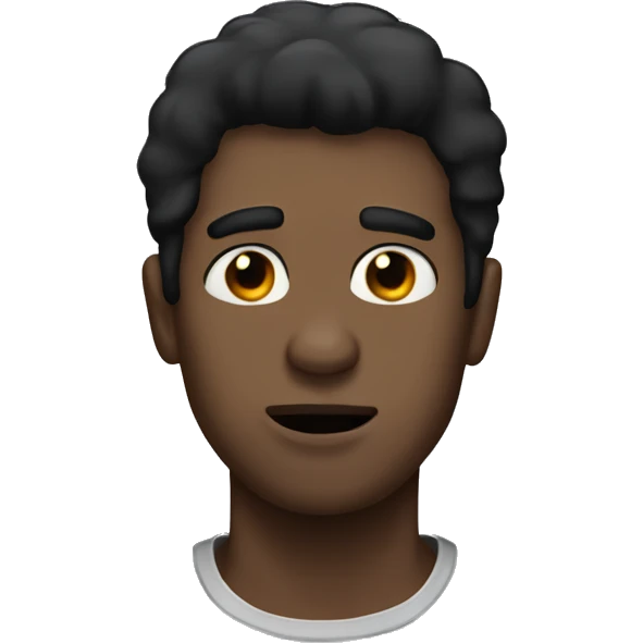 black haired guy with a booger emoji