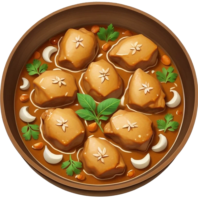 chicken pork coconut adobo emoji