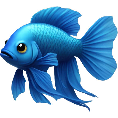 Blue beta fish emoji