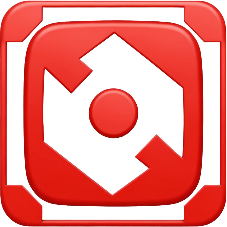 Red 90degres turned square shape emoji