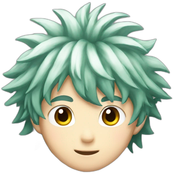 Izuku with hair emoji