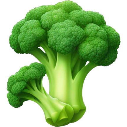 Sparkling dull broccoli emoji