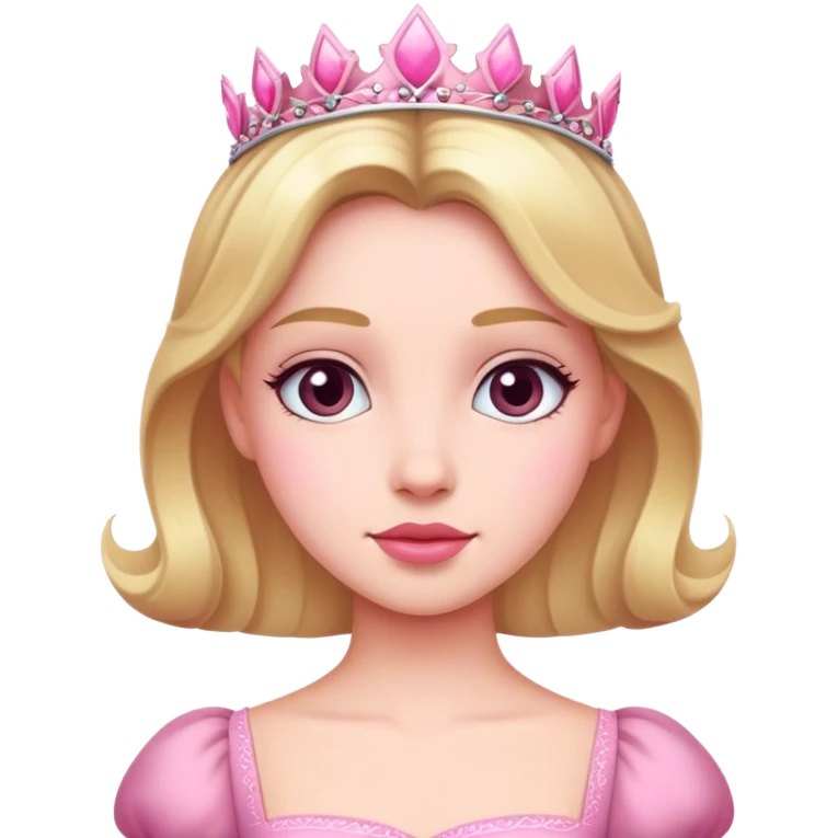 Princess, pink emoji