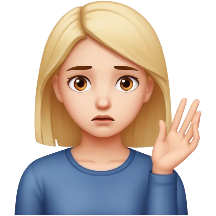 girl is making a mistake emoji