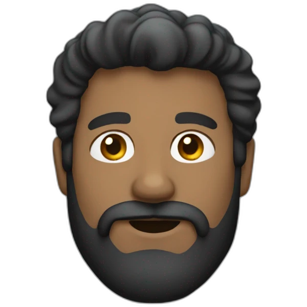 Homme noir avec une barbe emoji