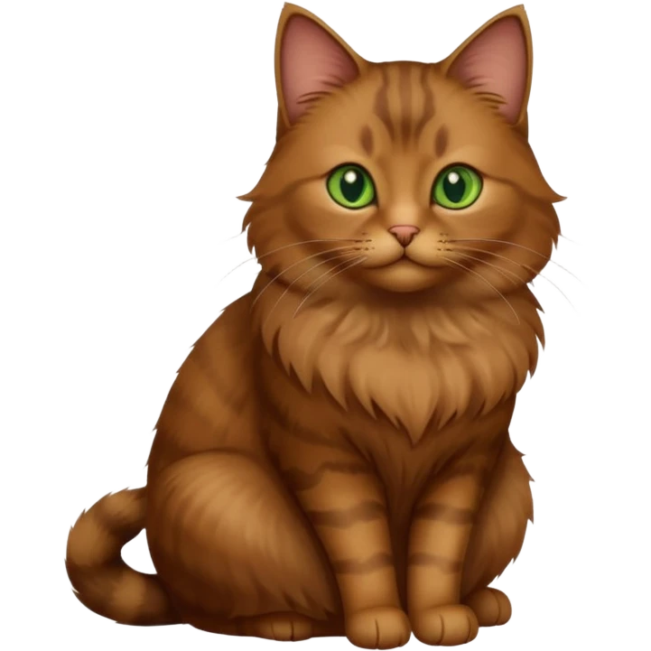 an elegant brown sitting cat emoji
