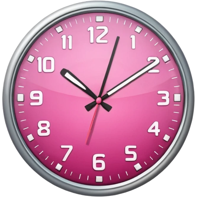 pink clock emoji