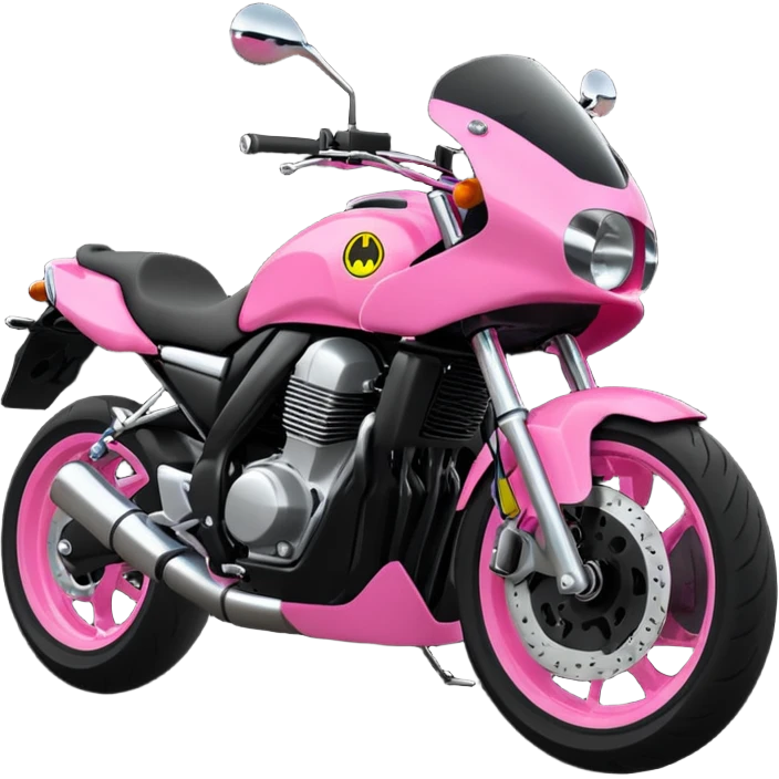 moto sportiva con scritta nera e solo avanti rosa fluorescente  emoji