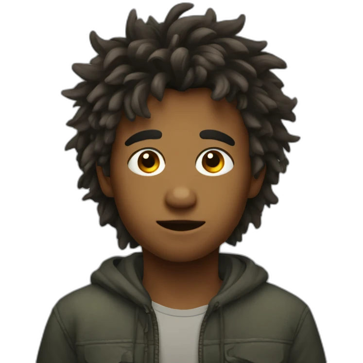 Young bog with messy hair  emoji