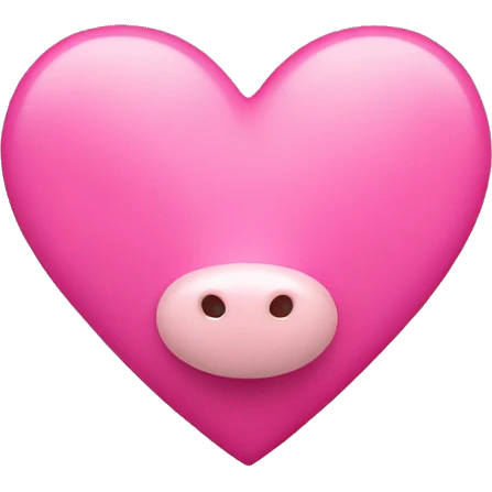 Pink cow print colored heart emoji