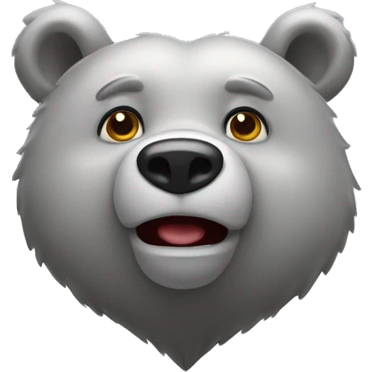 realistic-falling-in-love-grey-bear-with-eyes-in-the-form-of-hearts emoji