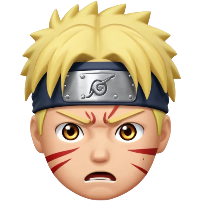 Related to chibi anime style characters of Naruto animes character who are angry only face   emoji