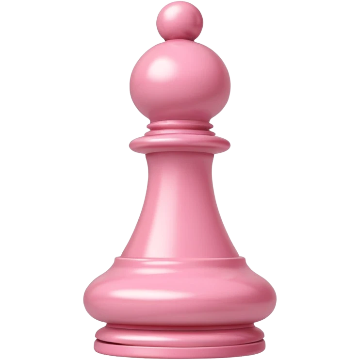 A pastel pink chess pawn emoji