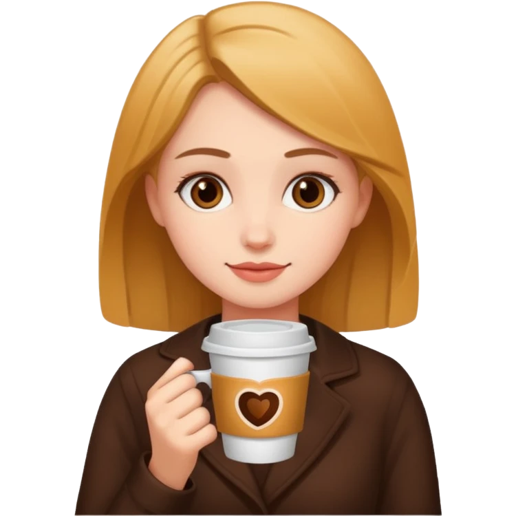 Girl with coffee emoji