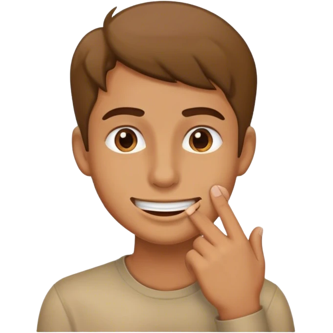 Smirking look with hand on mouth emoji