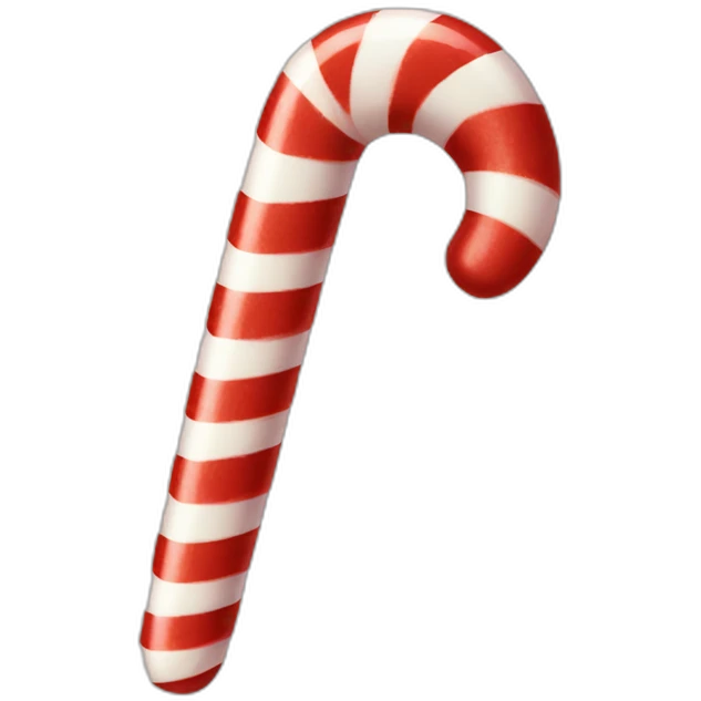 candy cane with decoration emoji