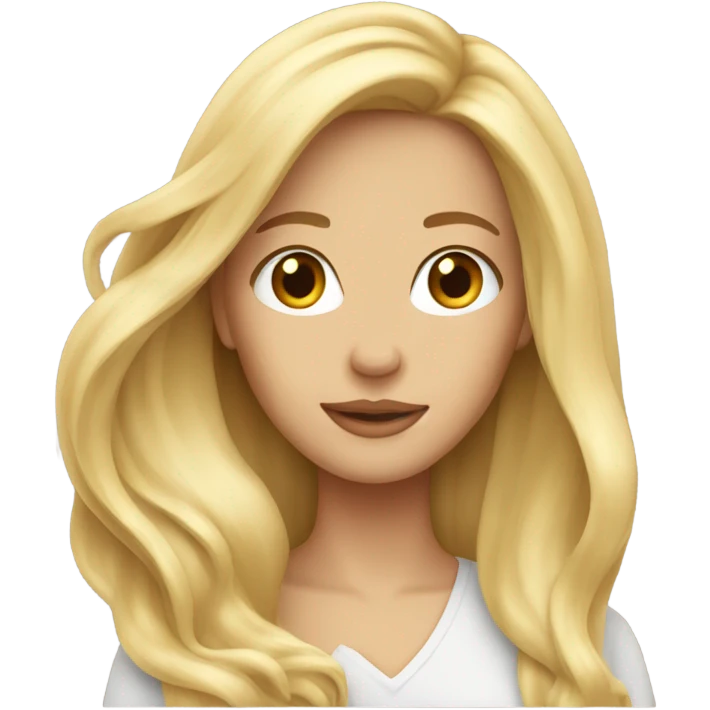 Long blonde hair emoji