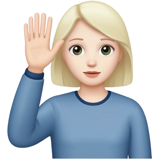 Sad wave bye emoji