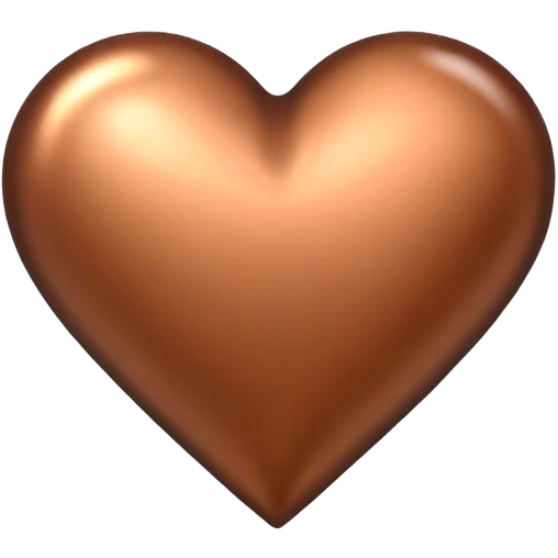 bronze heart emoji