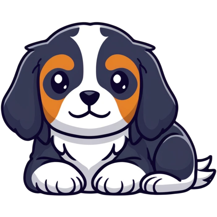 Cavalier dog cuddly emoji