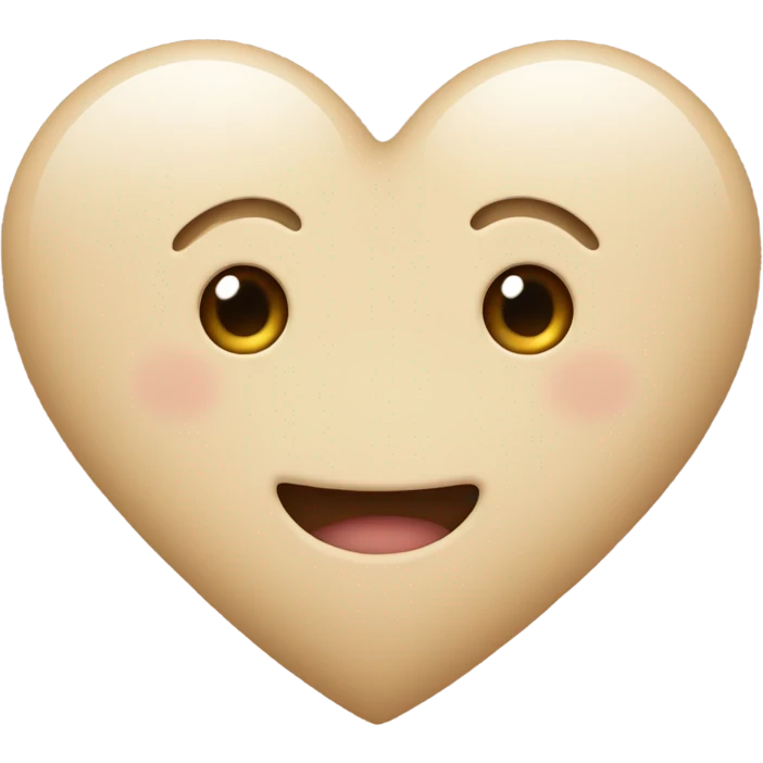 Cute beige heart emoji