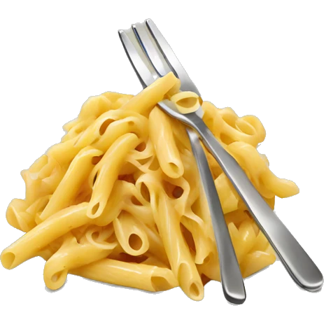 Pasta with a fork emoji