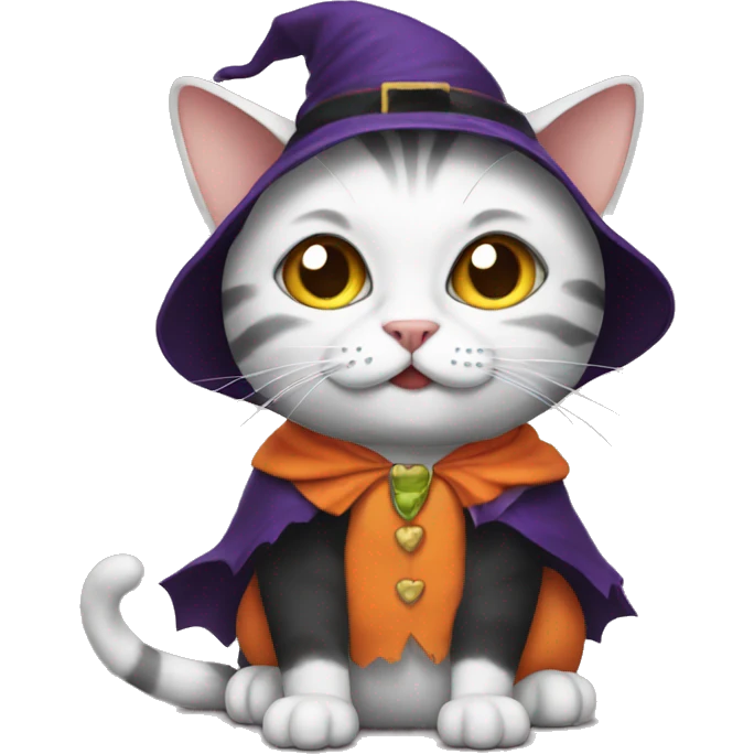 cat in a halloween costume emoji