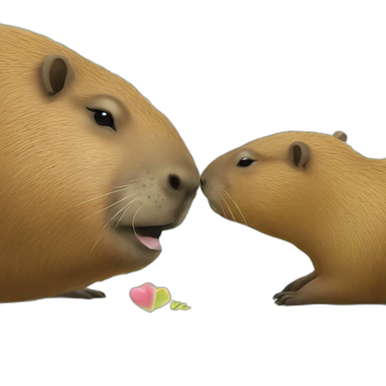 capybara sending kisses emoji