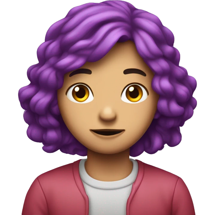 quiero un emoji que sea una carita con un corazon morado emoji