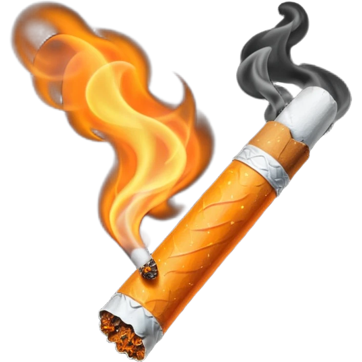 Cigarette burning emoji