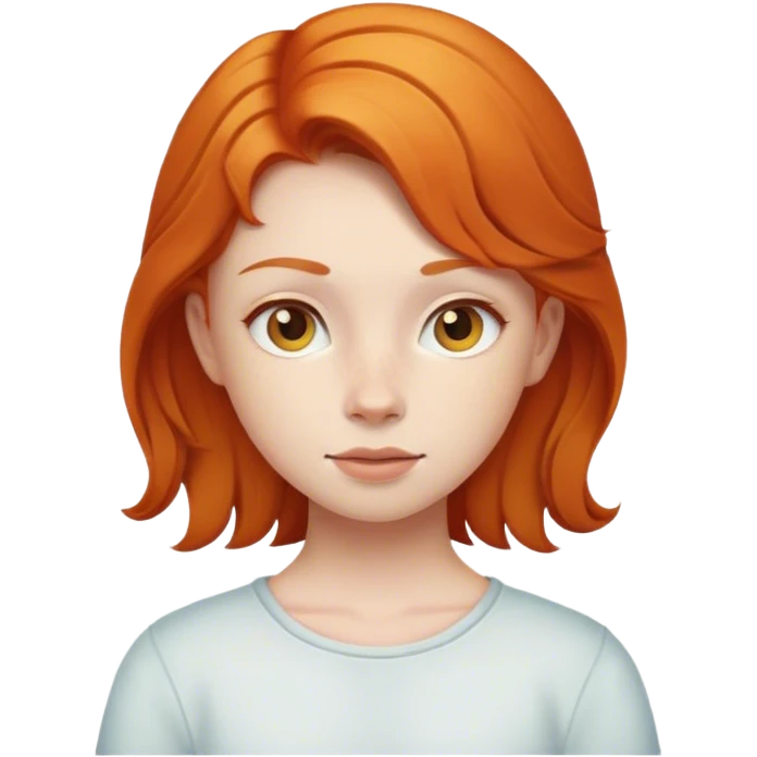 A ginger girl emoji