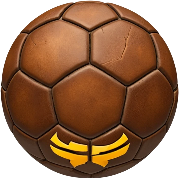 old brown cracked soccer ball emoji