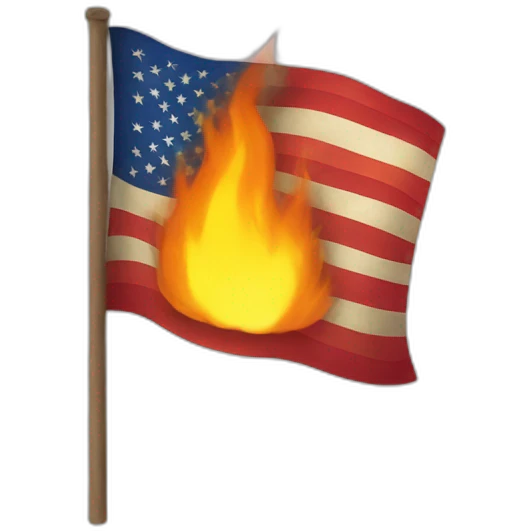 Burning flag fr emoji