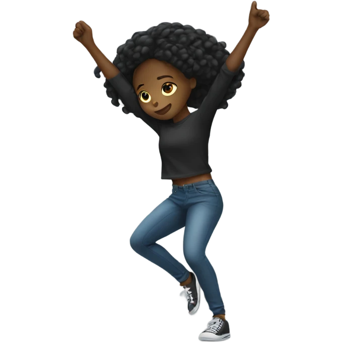 black girl dabbing  emoji