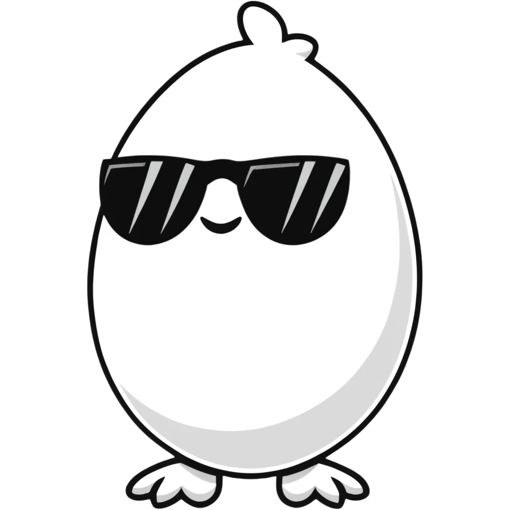 egg with sunglasses emoji