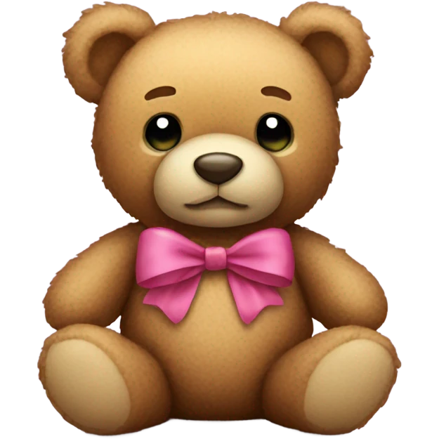 Teddy bear with bow  emoji