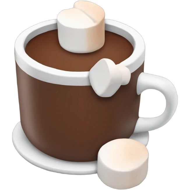 hot chocolate with marshmallows  emoji