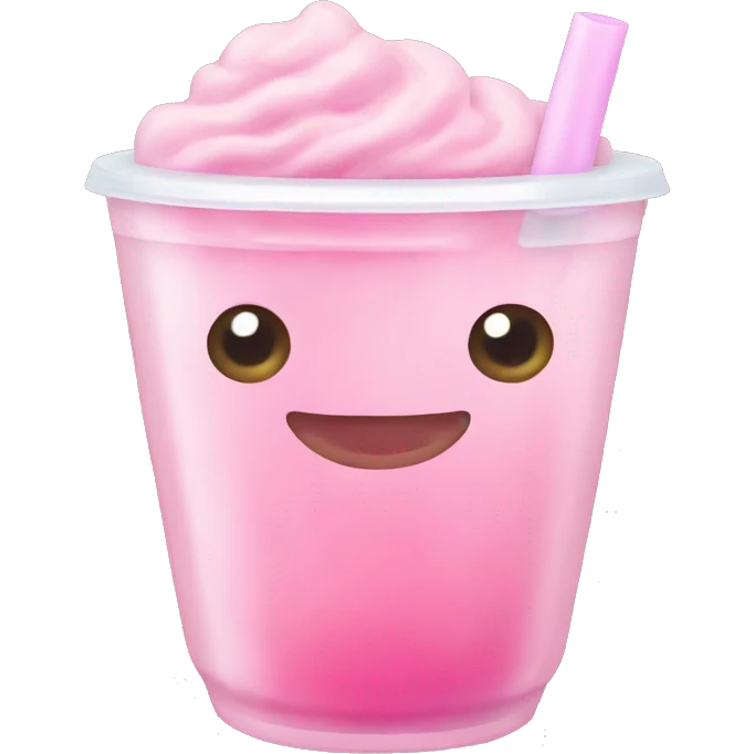 Pink bubbletea emoji