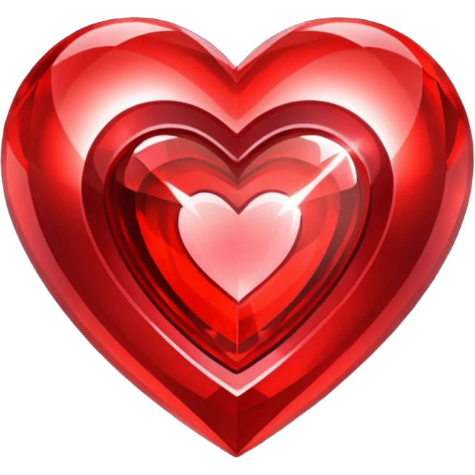 Red crystal with a red glow coming from its center. In the center of the crystal a $ emoji