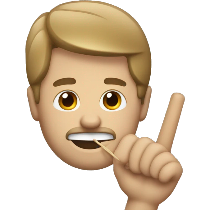 man with toothpick arms emoji