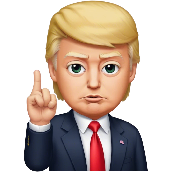 Donald  Trump shows one finger photo  emoji