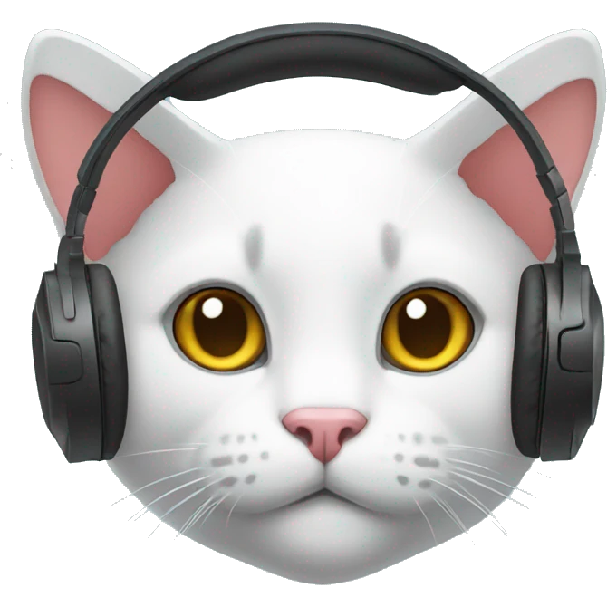 cat with gaming headphone emoji