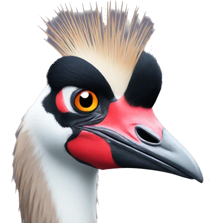 Black crowned crane emoji